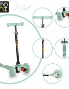 MONI Trotineta intuitiva cu inaltime reglabila intre 50-74cmroti cu lumini LEDde la 3ani si pana la 40kg Fidget Mint