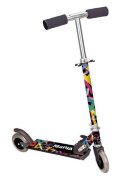 MONI Trotineta pliabila cu baza antiderapantainaltime ghidon reglabila 60-82 cm si roti PUde la 3ani si pana la 20kg Magic Black