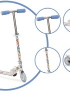 MONI Trotineta pliabila cu baza antiderapantainaltime ghidon reglabila 60-82 cm si roti PUde la 3ani si pana la 20kg Magic Blue