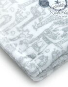 Mother's Choice Paturica bebe din fleece cu broderie elefantel gri