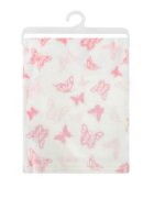 Mother's Choice Paturica din fleece pentru bebelusi fluturasi roz