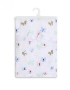 Mother's Choice Paturica din fleece pentru bebelusi model fluturasi
