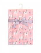 Mother's Choice Paturica din fleece pentru bebelusi model unicorni