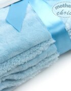Mother's Choice Paturica pufoasa Mothers Choice pentru bebelusi model litere bleu