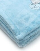 Mother's Choice Paturica pufoasa Mothers Choice pentru bebelusi model litere bleu