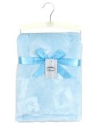 Mother's Choice Paturica pufoasa Mothers Choice pentru bebelusi model litere bleu