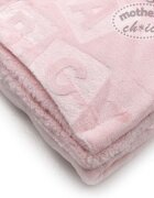 Mother's Choice Paturica pufoasa Mothers Choice pentru bebelusi model litere roz