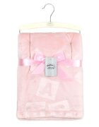 Mother's Choice Paturica pufoasa Mothers Choice pentru bebelusi model litere roz
