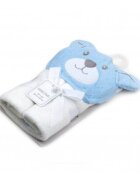 Mother's Choice Prosop bebe cu gluga din bumbac ursulet bleu