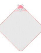 Mother's Choice Prosop cu gluga din bumbac pentru bebelusi Calut Roz 84x84cm