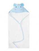 Mother's Choice Prosop cu gluga din bumbac pentru bebelusi Hipopotam Bleu 84x84cm