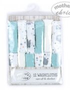 Mother's Choice Set 12 mini prosopele pentru bebelusi alb si bleu
