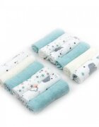 Mother's Choice Set 12 mini prosopele pentru bebelusi alb si bleu