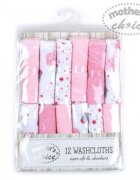Mother's Choice Set 12 mini prosopele pentru bebelusi alb si roz