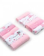 Mother's Choice Set 12 mini prosopele pentru bebelusi alb si roz