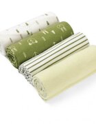 Mother's Choice Set 4 paturici subtiri din bumbac pentru bebelusi unisex Verde