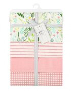 Mother's Choice Set 4 paturici subtiri din bumbac pentru bebelusi VerdeRoz