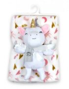 Mother's Choice Set cadou bebelusi cu paturica si jucarie de plus unicorn