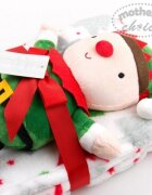 Mother's Choice Set cadou Craciun cu paturica din fleece si jucarie de plus Elf