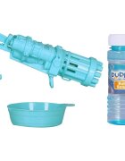 Moxy Pistol pentru baloane de sapun Bubble Shooter cu 50 ml solutie inclusa albastru