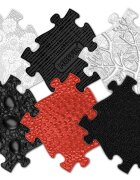 Muffik Covoras ortopedic senzorial puzzle pentru bebelusi rosu negru