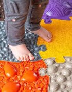 Muffik Covoras ortopedic senzorial puzzle set mediu 2A