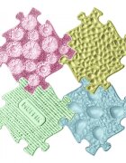 Muffik Covoras ortopedic senzorial puzzle Set Pastel Start