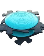 Muffik Covoras ortopedic senzorial puzzle set Rotana gri-turcoaz
