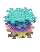 Muffik Covoras ortopedic senzorial tip puzzle Set B pastel pentru bebelusi