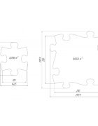 Muffik Covoras ortopedic senzorial tip puzzle Set Valgus 15 piese