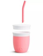 Munchkin Canuta Cest Silicone din silicon cu pai 118ml 6L+ coral