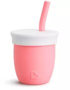Munchkin Canuta Cest Silicone din silicon cu pai 118ml 6L+ coral