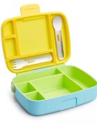 Munchkin Cutie Bento Lunch cu ustensile din inox 18L+ green