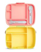 Munchkin Cutie Bento Lunch cu ustensile din inox 18L+ yellow