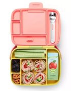 Munchkin Cutie Bento Lunch cu ustensile din inox 18L+ yellow