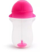 Munchkin Set 2 cani Any Angle Click Lock cu pai flexibil 296ml 12L+ pink