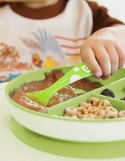 Munchkin Set 2 farfurii compartimentate Stay Put cu ventuza 6L+ bluegreen