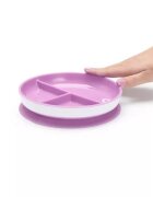 Munchkin Set 2 farfurii compartimentate Stay Put cu ventuza 6L+ pinkpurple