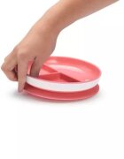 Munchkin Set 2 farfurii compartimentate Stay Put cu ventuza 6L+ pinkpurple