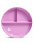 Munchkin Set 2 farfurii compartimentate Stay Put cu ventuza 6L+ pinkpurple