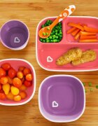 Munchkin Set 2 farfurii Splash compartimentata 6L+ pinkpurple