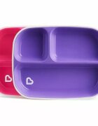 Munchkin Set 2 farfurii Splash compartimentata 6L+ pinkpurple