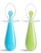 Munchkin Set 2 lingurite pentru bebelusi Gentle Scoop 6L+ bluegreen
