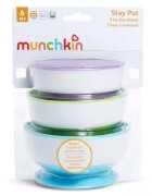 Munchkin Set 3 boluri Stay Put cu ventuza dimensiuni variate 6L+
