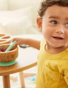 Munchkin Set de masa Bambou bol + lingura 6L+