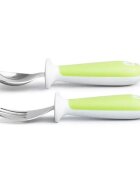 Munchkin Set furculita si lingurita pentru copii Raise 12L+ light green
