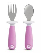 Munchkin Set furculita si lingurita pentru copii Raise 12L+ light purple
