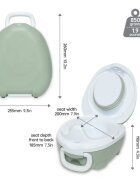 My Carry Potty Olita portabila cu capac si maner Verde pal