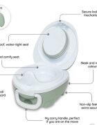My Carry Potty Olita portabila cu capac si maner Verde pal