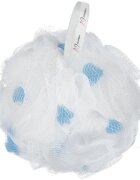 MyCosmetics Burete de baie plasa cu insertii colorate 47g